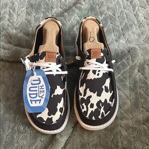 Hey Dude Black and White Women's Sneakers